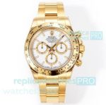 ARF Super Clone Yellow Gold Rolex 4131 Cosmo Daytona White Dial 904L Watch 